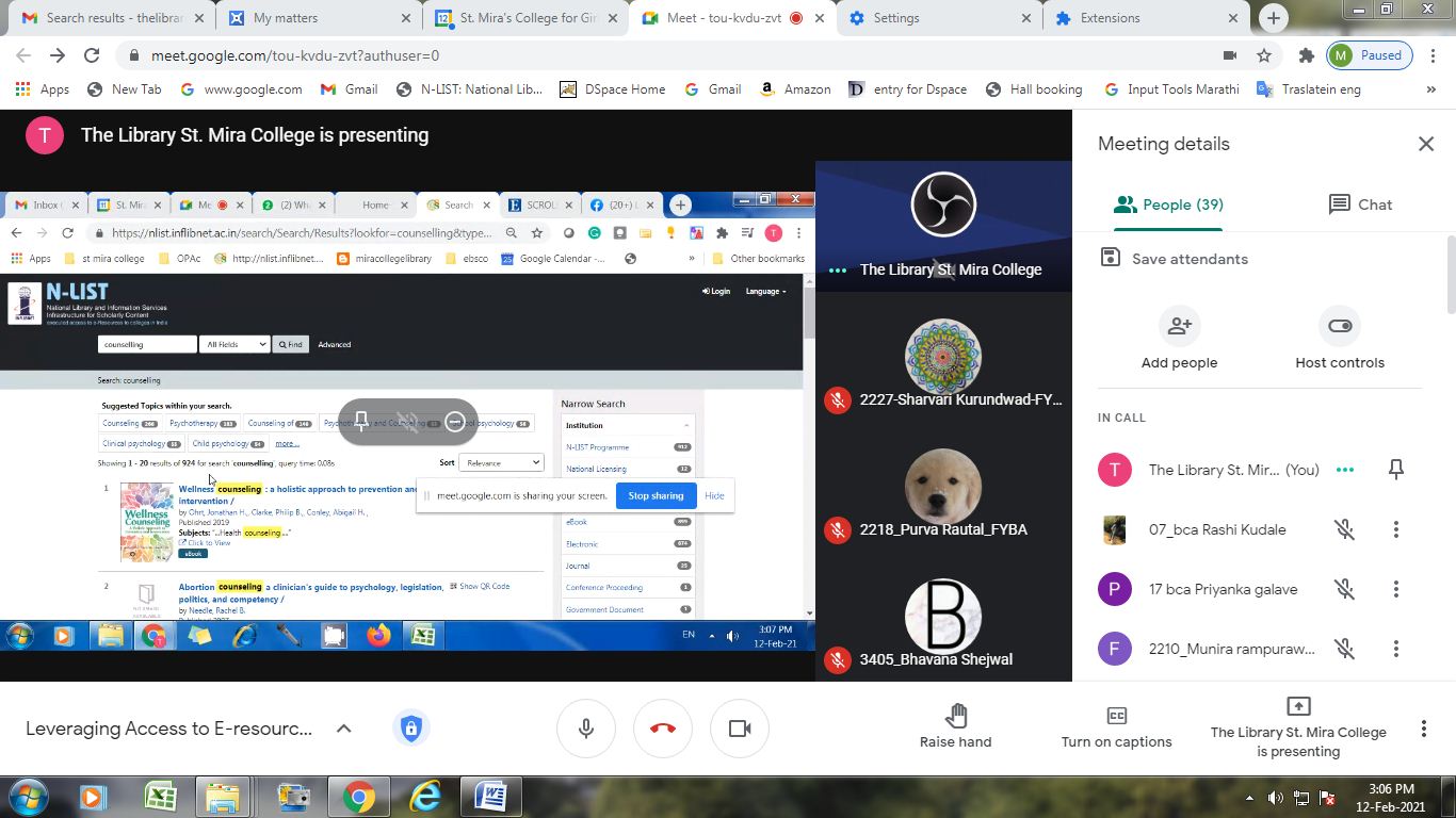 NLIST-programme demonstration 3